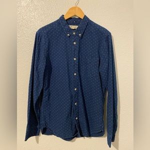 Madewell Blue Pattern Button Up Shirt Small